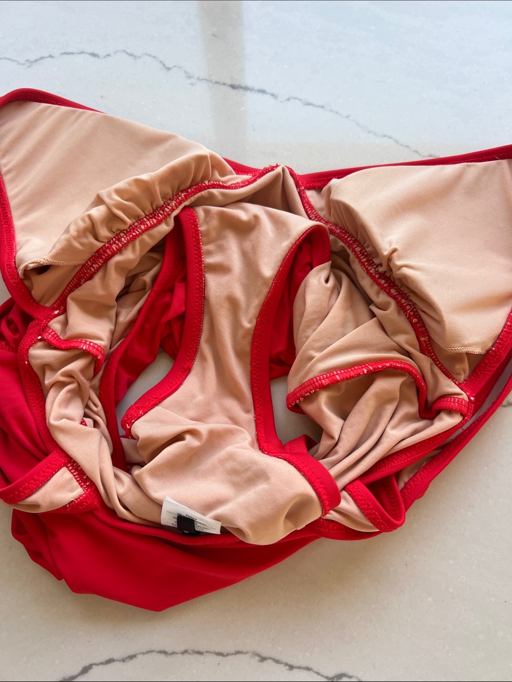 J. Crew Red One-Piece Ruched Swimsuit - Picture 6 of 6